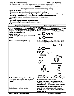 Giáo án Hóa học Lớp 11 tự chọn - Tiết 25: Bài tập Benzen và các chất đồng đẳng - Nguyễn Thị Hương
