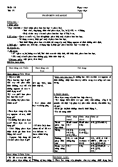 Giáo án môn Hóa học Lớp 11 - Tiết 19: Phân bón hóa học