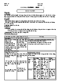 Giáo án môn Hóa học Lớp 11 - Tiết 23: Cacbon