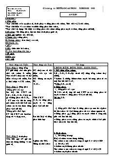 Giáo án môn Hóa học Lớp 11 - Tiết 42: Anken