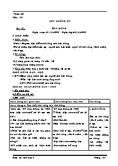 Giáo án môn Sinh học Lớp 7 - Chương trình học kì 2 (Chuẩn kĩ năng)