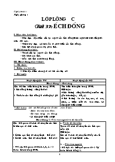 Giáo án Sinh học Khối 7 - Chương trình học kì 2