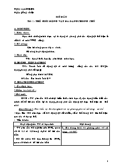 Giáo án Sinh học Lớp 7 - Bài 1-55 (Bản hay)