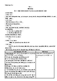 Giáo án Sinh học Lớp 7 - Bài 1-55