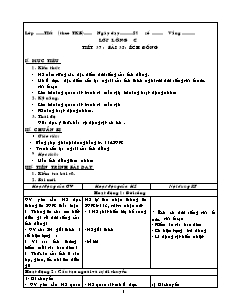 Giáo án Sinh học Lớp 7 - Chương trình học kì 2 (Bản đẹp)