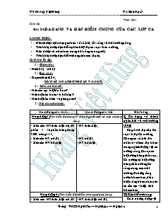 Giáo án Sinh học Lớp 7 - Chương trình học kì 2 - Hoàng Việt Hùng