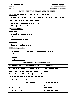 Giáo án Sinh học Lớp 7 - Chương trình học kì 2 - Phan Quốc Nam