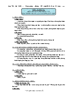 Giáo án Sinh học Lớp 7 - Tiết 12, Bài 12: Một số giun dẹp khác và đặc điểm chung của ngành giun dẹp (Bản đẹp)