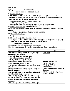 Giáo án Sinh học Lớp 7 - Tiết 43-56