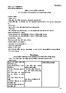 Giáo án Sinh học Lớp 7 - Tiết 7: Đặc điểm chung và vai trò của động vật nguyên sinh