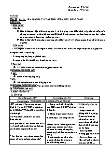 Giáo án Sinh học Lớp 7 - Tuần 13-15