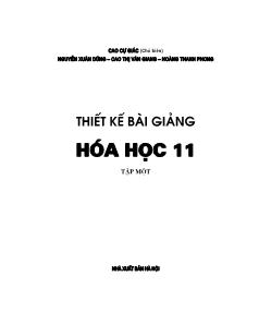 Giáo trình Hóa học Lớp 11