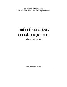 Giáo trình Thiết kế bài giảng Hóa học 11 nâng cao