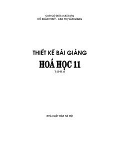 Giáo trình Thiết kế bài giảng Hóa học 11