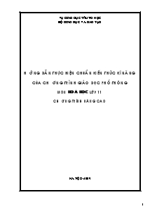 Hướng dẫn thực hiện chuẩn kiến thức kĩ năng của chương trình giáo dục phổ thông môn Hoá học Lớp 11 chương trình nâng cao