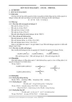 Ôn tập Hóa học Lớp 11 - Chủ đề: Dẫn xuất Halogen. Ancol. Phenol