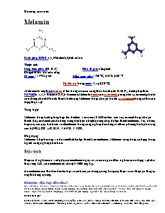 Tài liệu Chất Melamin