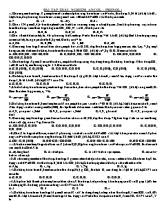 Trắc nghiệm Hóa học Lớp 11 - Ancol. Phenol