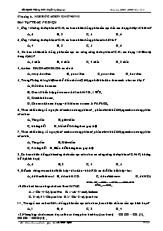 Trắc nghiệm Hóa học Lớp 11 cơ bản và nâng cao - Chương 6: Hiđrocacbon không no
