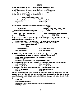 Trắc nghiệm Hóa học Lớp 11 - Phần: Rượu