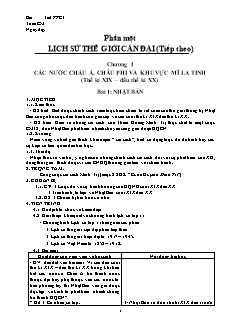 Giáo án Lịch sử Lớp 11 - Bài 1-10