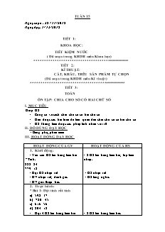 Giáo án Lớp 4 - Tuần 15 - Năm học 2015-2016