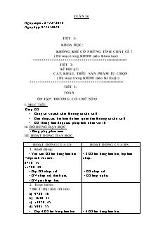 Giáo án Lớp 4 - Tuần 16 - Năm học 2015-2016