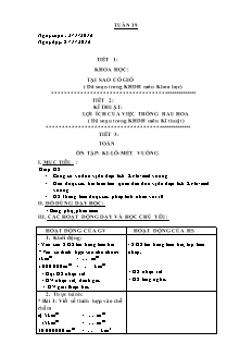 Giáo án Lớp 4 - Tuần 19 - Năm học 2015-2016