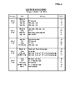 Giáo án Lớp 4 - Tuần 6 - Năm học 2018-2019