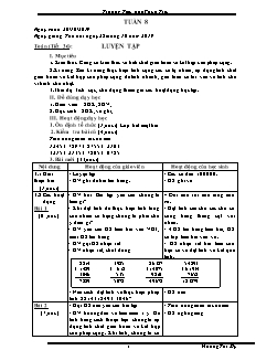 Giáo án Lớp 4 - Tuần 8 - Năm học 2019-2020 - Hoàng Thị Mỹ