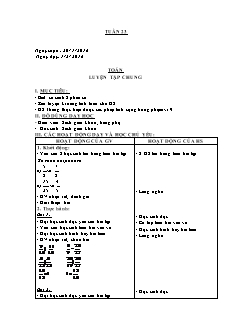Giáo án Toán Lớp 4 - Tuần 23 - Năm học 2015-2016