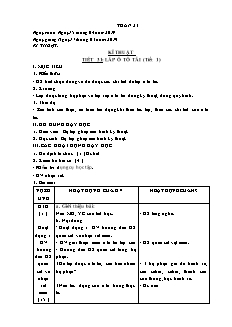 Giáo án Kĩ thuật Lớp 4 - Tuần 31 - Năm học 2018-2019