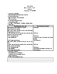 Giáo án Toán Lớp 4 - Tuần 6 - Năm học 2019-2020