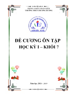 Đề cương ôn tập học kì I môn Vật lý Lớp 7 - Năm học 2018-2019 - Trường THCS Chương Dương