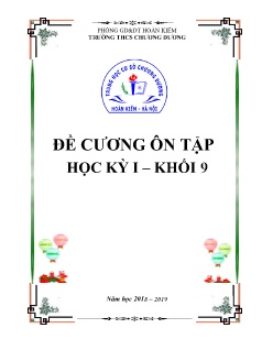 Đề cương ôn tập học kì I môn Vật lý Lớp 9 - Năm học 2018-2019 - Trường THCS Chương Dương