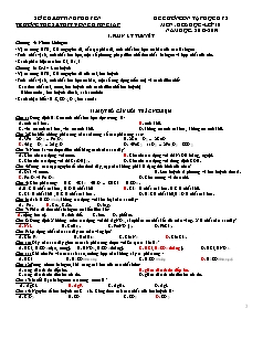 Đề cương ôn tập học kì II môn Hóa học Lớp 10 - Năm học 2018-2019 - Trường THPT Võ Nguyên Giáp