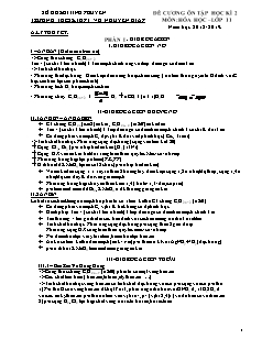 Đề cương ôn tập học kì II môn Hóa học Lớp 11 - Năm học 2018-2019 - Trường THPT Võ Nguyên Giáp