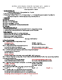Đề cương ôn tập học kì II môn Hóa học Lớp 12 - Năm học 2019-2020 - Trường THPT Đoàn Kết