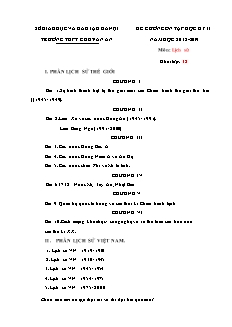 Đề cương ôn tập học kì II môn Lịch sử Lớp 12 - Bài 1 đến 10 - Năm học 2018-2019 - Trường THPT Chu Văn An