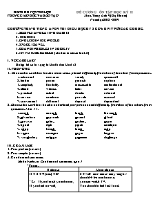 Đề cương ôn tập học kì II môn Tiếng Anh Lớp 9 (Hệ 10 năm) - Năm học 2018-2019 - Trường THCS Lăng Cô
