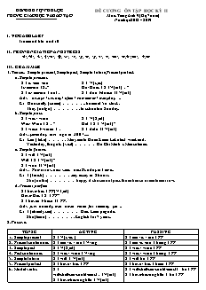Đề cương ôn tập học kì II môn Tiếng Anh Lớp 9 (Hệ 7 năm) - Năm học 2018-2019 - Trường THCS Lăng Cô