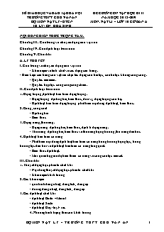Đề cương ôn tập học kì II môn Vật lý Lớp 10 (Cơ bản A) - Năm học 2018-2019 - Trường THPT Chu Văn An