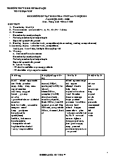 Đề cương ôn tập kiểm tra 1 tiết lần 2 học kì I môn Tiếng Anh Lớp 11 (Cơ bản) - Unit 4+6 - Năm học 2019-2020 - Trường THPT Chuyên Bảo Lộc