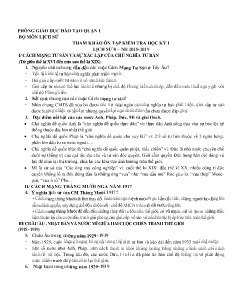 Đề cương ôn tập kiểm tra học kì I môn Lịch sử Lớp 8 - Năm học 2018-2019 - Phòng GD&ĐT Quận 1