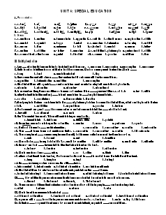 Đề cương ôn tập môn Tiếng Anh Lớp 10 - Unit 4: Special education - Năm học 2019-2020 - Trường THPT Chu Văn An