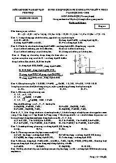 Đề thi chọn học sinh giỏi cấp Tỉnh môn Hóa học Lớp 9 THCS - Năm học 2015-2016 - Sở GD&ĐT Phú Thọ