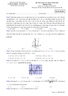 Đề thi giao lưu học sinh giỏi môn Toán Lớp 11 - Mã đề: 888 - Năm học 2018-2019 - Sở GD&ĐT Bắc Ninh (Có đáp án)