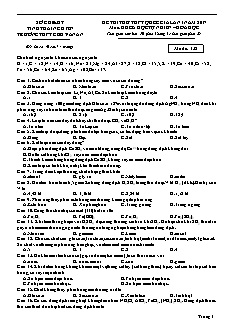 Đề thi thử lần 1 THPT Quốc gia môn Hóa học Khối 12 - Mã đề: 132 - Năm học 2016-2017 - Trường THPT Chu Văn An (Có đáp án)