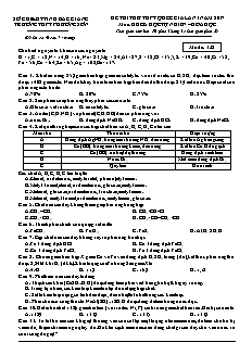 Đề thi thử lần 1 THPT Quốc gia môn Hóa học Lớp 12 - Mã đề: 132 - Năm học 2016-2017 - Trường THPT Phương Sơn (Có đáp án)
