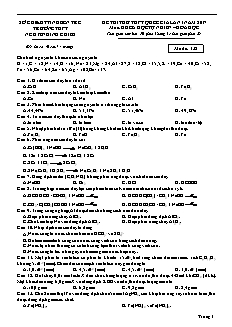 Đề thi thử lần 1 THPT Quốc gia môn Hóa học Lớp 12 - Mã đề: 132 - Năm học 2016-2017 - Trường THPT Nguyễn Đình Chiểu (Có đáp án)